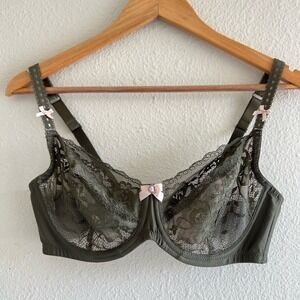 Hunkemoller Theresa unpadded Underwired laced bra UK size 36E Ethereal Intimacy